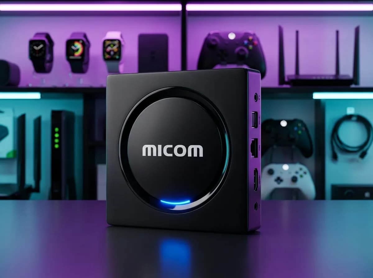 Micom Android 15 TV Box with Bluetooth Voice Remote, 24K 12K HDR Ultra HD Support & G31 GPU 2
