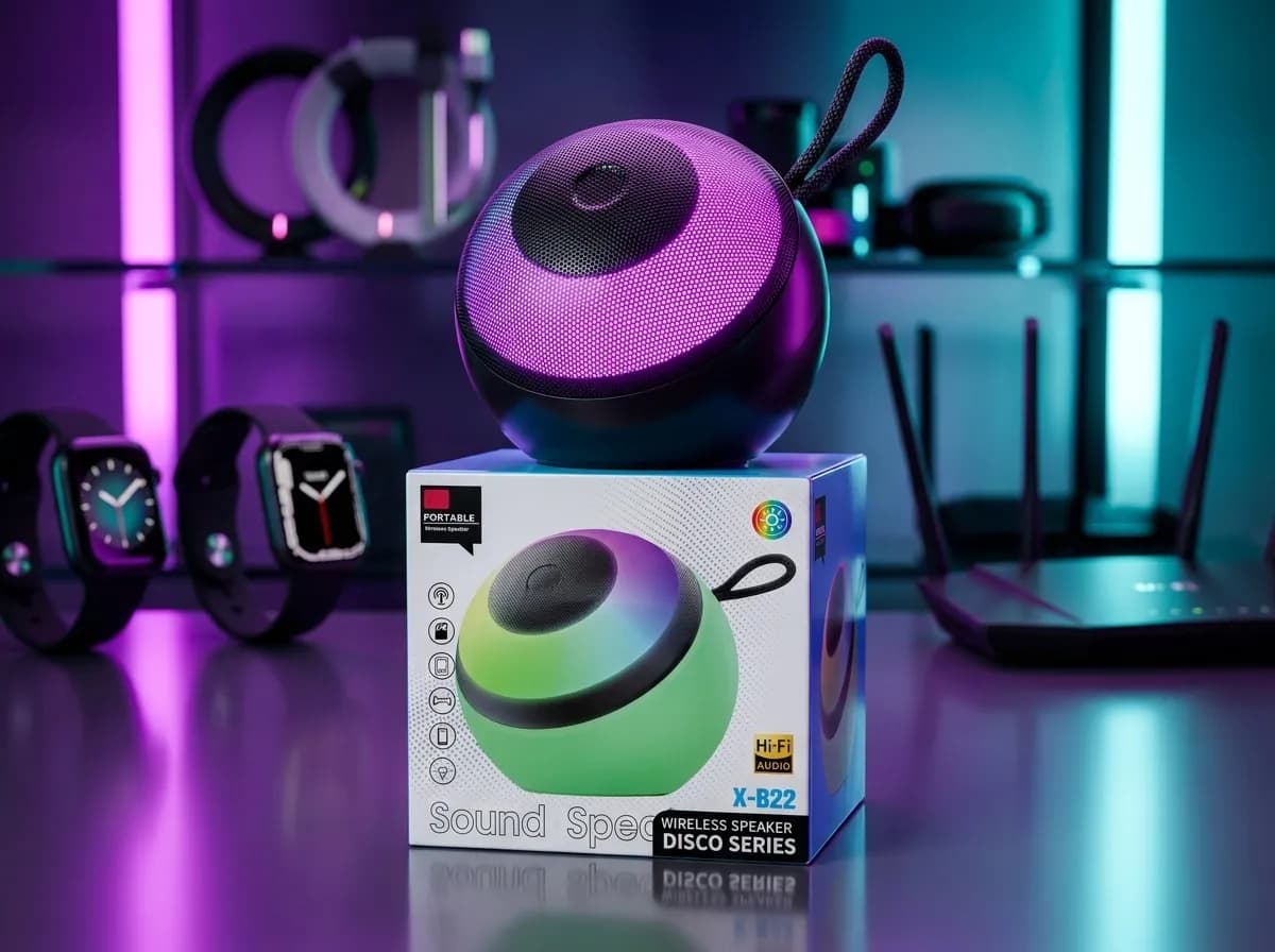X-822 Disco Series Wireless Bluetooth Speaker with Hi-Fi Audio & Dynamic RGB Disco Light