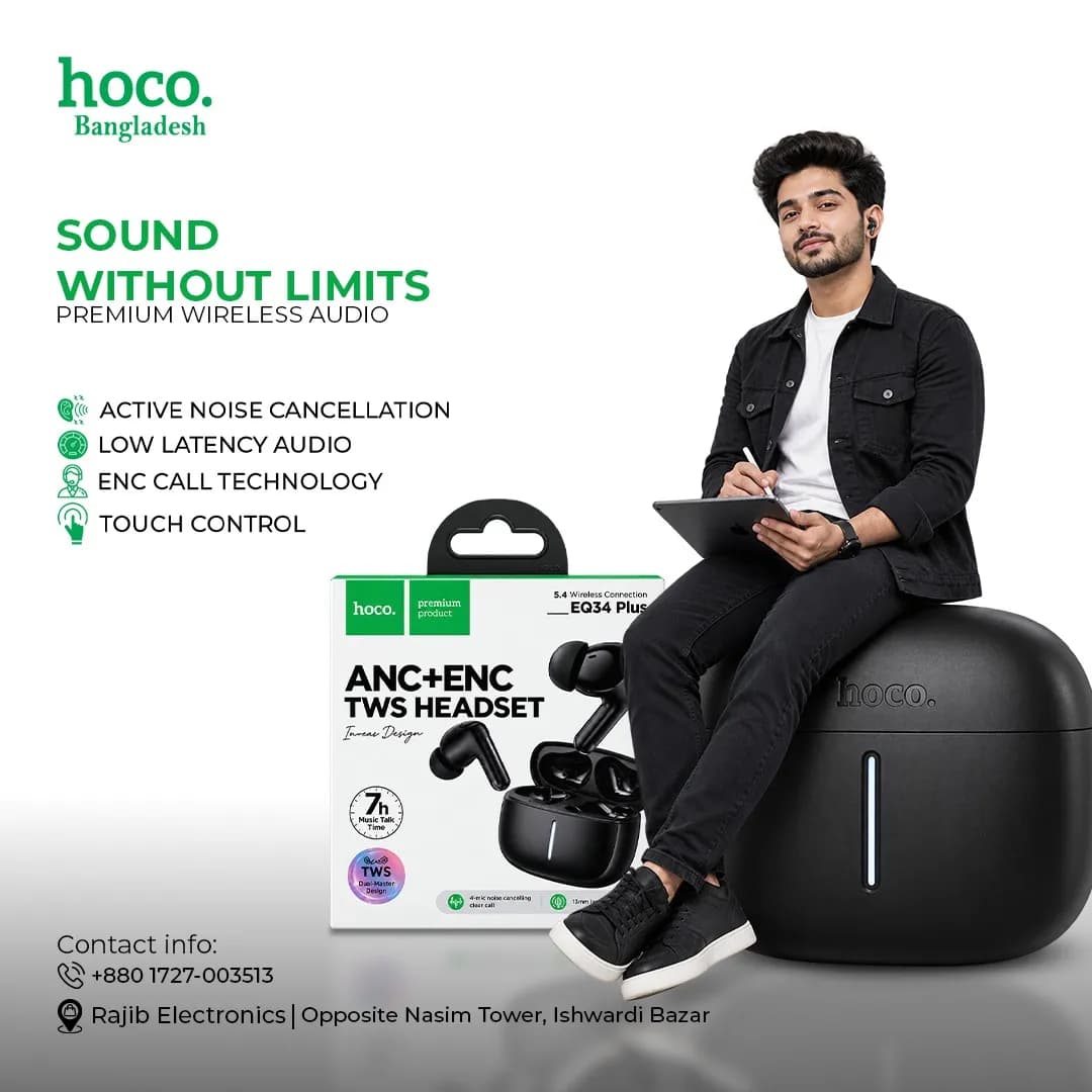 Hoco EQ34 Plus True Wireless Earbuds 3