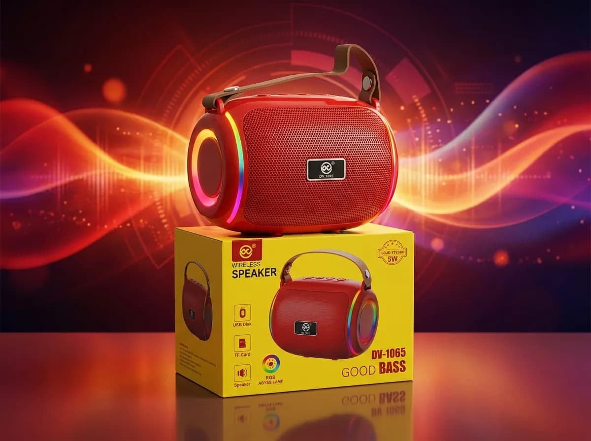 DV-1065 পোর্টেবল ওয়্যারলেস ব্লুটুথ স্পিকার – লাউড স্টেরিও সাউন্ড, সুপার বেস এবং আকর্ষণীয় RGB 2