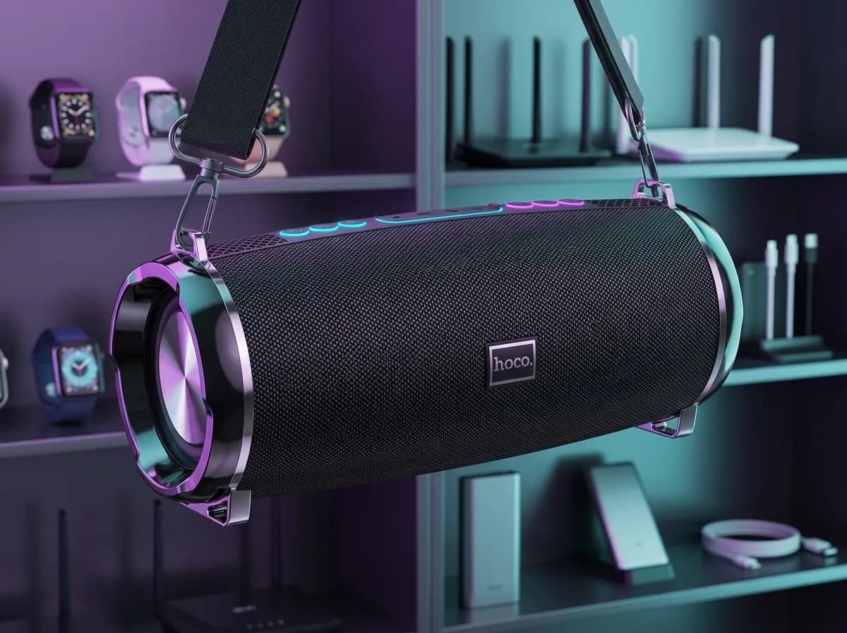 Hoco HC2 True Wireless Waterproof Bluetooth Speaker with 360 Degree Sound, 2400mAh Battery & RGB Light 2
