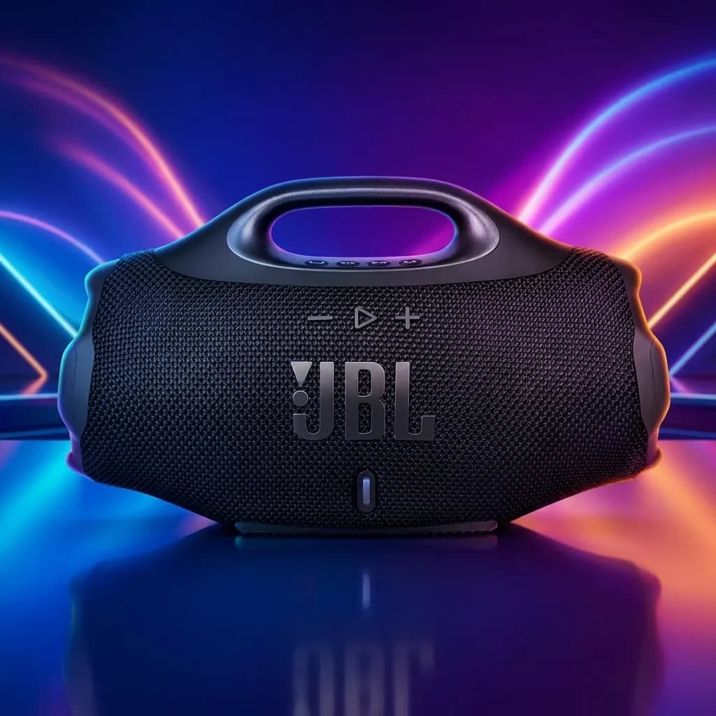 ​JBL Boombox 4 Mini Portable Bluetooth Speaker with 15W Sound, 3