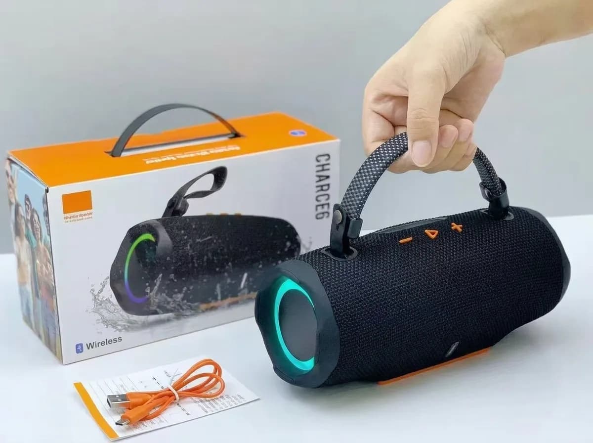 JBL Charge 6 Portable Bluetooth Speaker with AI Sound Boost, IP68 Waterproof & Built-in Power Bank