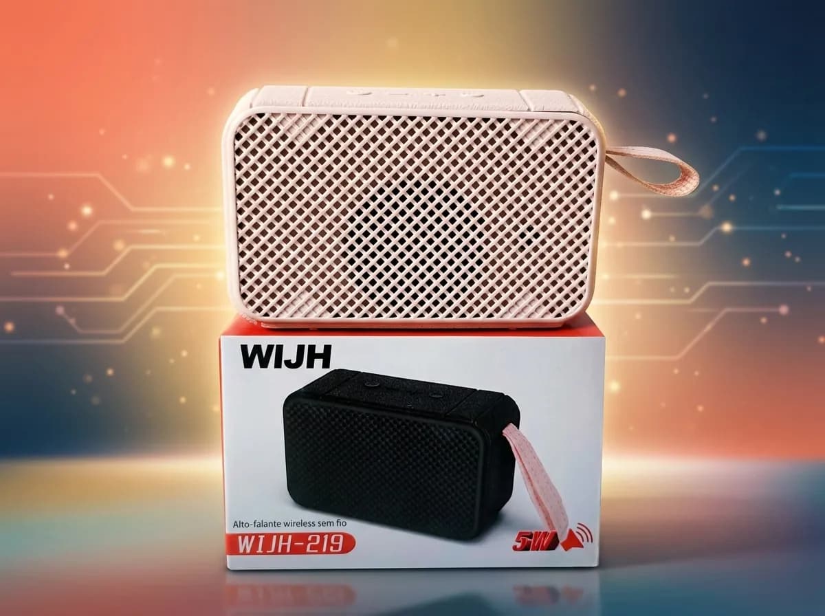 WIJH-219 প্রিমিয়াম ওয়্যারলেস ব্লুটুথ স্পিকার – ৫ ওয়াট স্টেরিও সাউন্ড এবং ফ্যাশনেবল লেদার ফিনিশ ডিজাইন