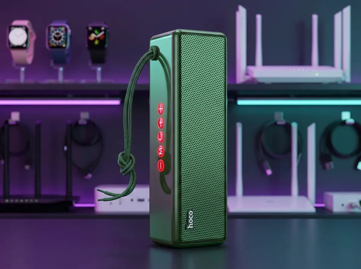 Hoco HC 3 Bounce Portable Wireless Speaker with Dual 52mm Drivers, 2400mAh Battery & FM Radio